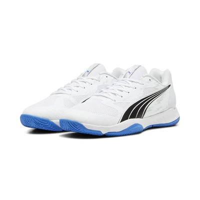 Abbildung von Puma Eliminate Turbo Handballschuh, Herren, Größe: 42.5, White/bluemazing Textil/synthetik