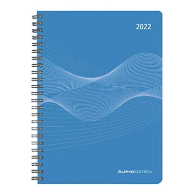 Abbildung von Wochenplaner PP Einband blau 2022 Büro Kalender A5 Cheftimer blue Ringbindung 1 Woche 2 Seiten 128 Alpha Edition