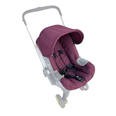 Abbildung von Wickelsitz Set, Baldachin Sonnenschutz, kompatibel mit Doona Kinderwagen (weinrot)