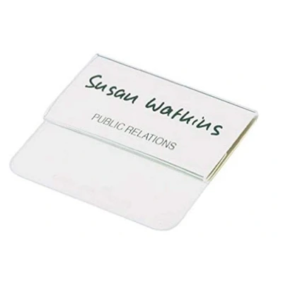 Abbildung von Durable Namensschild mit Einstecklasche, 40 x 75 mm, transparent, Packung à 25 Stück, 812019