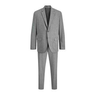 Abbildung von Jack &amp; Jones Premium SET Einreihiger Jprtheo Regular FIT Anzug, Herren, Größe: 46, Light grey melange