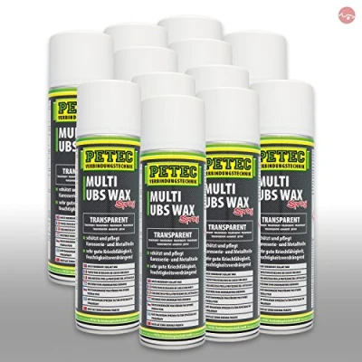 Abbildung von Petec_bundle 12x PETEC Multi UBS Wax Kautschukbasis Spray Dose TRANSPARENT 500 ML 73450