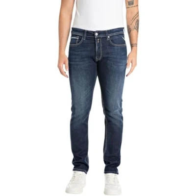 Abbildung von Replay Straight Jeans GROVER in vielen verschiedenen Waschungen, mit Stretch