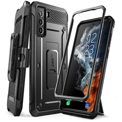 Abbildung von SupCase Outdoor Hülle für Samsung Galaxy S22 (6.1&quot;) 5G Handyhülle Bumper Case Rugged Schutzhülle Cover [Unicorn Beetle Pro] OHNE Displayschutz mit Gürtelclip und Ständer 2022 Ausgabe (Schwarz)