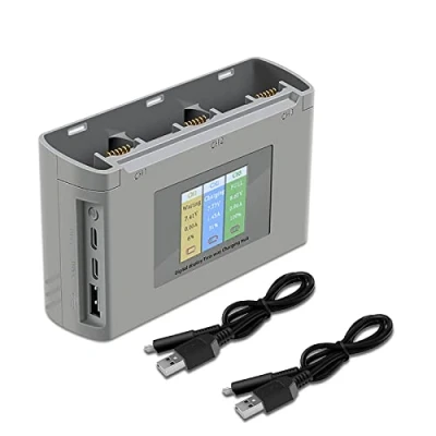 Abbildung von USB LCD Display Akku Ladegerät Zwei Wege Ladung Intelligentes Hub Ladestation für DJI Mini 2 SE Drohne