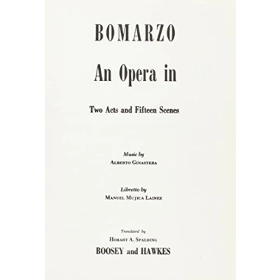 Abbildung von Bomarzo: Oper in 2 Akten und 15 Szenen. op. 34. Textbuch/Libretto.