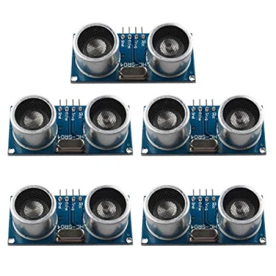 Abbildung von HALJIA HC SR04 Ultraschall Sensor Messmodul, kompatibel mit Arduino, 5 Stück