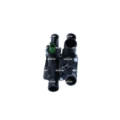 Abbildung von NRF 725340 Kühlwasserthermostat 100 mit Dichtring Gehäuse VOLKSWAGEN: Golf 4 Schrägheck, Variant, Bora Limousine, AUDI: A3 Schrägheck