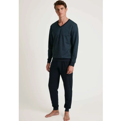 Abbildung von Calida BÜNDCHEN SET Nachtwäsche Set, Herren, Größe: Medium, Danube blue