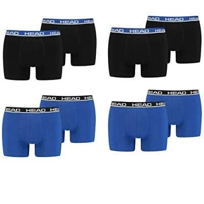Abbildung von HEAD Herren Boxer Boxershort Unterhose 8er Multi Pack, 841001001, Farbe:Black Blue/Blue Black, Bekleidungsgröße:XL