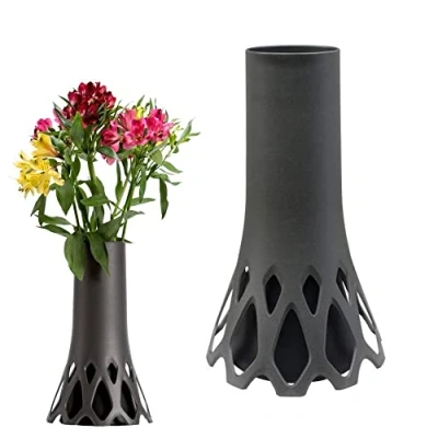 Abbildung von GarPet Bodenvase Grabvase Roseta mit Sockel Gewicht anthrazit 1 L