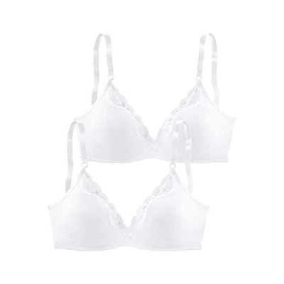 Abbildung von Lascana SOFT BRA 2 PACK Triangel BH, Damen, Größe: 70A, Weiß