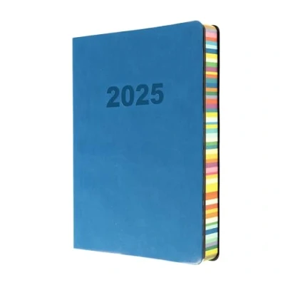 Abbildung von Collins Edge Rainbow Terminplaner 2025 A5 Tagesplaner (mit Terminen) Hellblau (ED151.U57 25) mit Soft Touch Einband und farbigen Seitenkanten