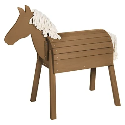 Abbildung von roba® Holzpferd Outdoor &amp; Voltigierpferd, Mähne und Schweif frisierbar