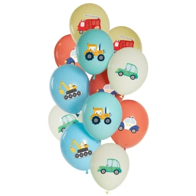 Abbildung von Luftballons Set Auto Party 33cm 12 Stück
