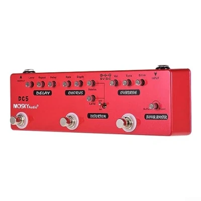Abbildung von Effektpedal, All in One Effekte, Gitarren Multieffekt Pedal, 6 1 Delay Chorus Distortion Overdrive Booster Buff