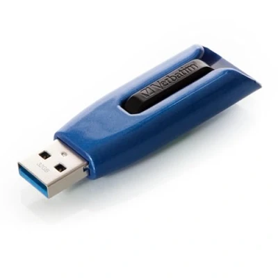 Abbildung von Verbatim Store &#039;n&#039; Go V3 MAX USB Stick, 3.2 Gen 1, 32GB, Speicherstick mit Schiebemechanismus, SuperSpeed Schnittstelle, externer Speicher für Laptop Notebook &amp; Co, blau/schwarz