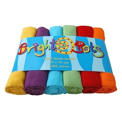 Abbildung von BRIGHT Bots Unisex Combo, Musselin Quadrate (70 cm, 6 Stück)
