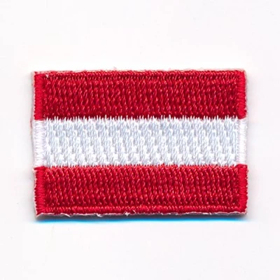 Abbildung von hegibaer 40 x 25 mm Österreich Flagge Austria Flag Wien Graz Aufnäher Aufbügler 0914 A