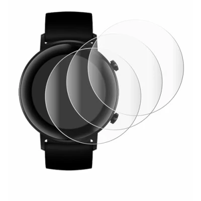 Abbildung von Savvies 4 Stück Full Screen Schutzfolie für Huawei Watch GT 2 (42 mm) Cover Displayschutz Folie [3D Curved, Transparent, Anti Fingerabdruck]