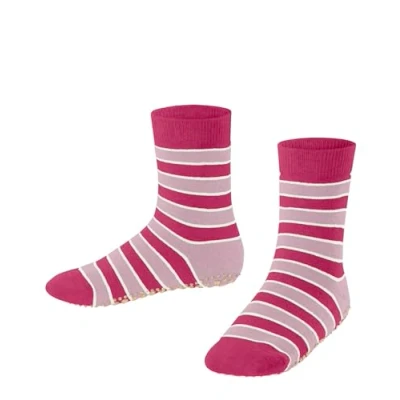 Abbildung von FALKE Unisex Kinder Simple Stripes K HP Baumwolle Rutschhemmende Noppen 1 Paar Stoppersocken, Lila (Fuchsia 8856) neu umweltfreundlich, 31/34
