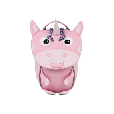 Abbildung von Affenzahn Kleiner Freund Kindergarten Rucksack für 1 3 Jährige Ergonomisch Reflektierend Ziehzunge mit Namensschild Einhorn Rosa