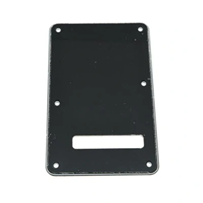 Abbildung von KAISH ST/Strat Style Standard Gitarre Rückplatte ST Tremolo Trem Cover für USA Stratocaster Schwarz 3 lagig