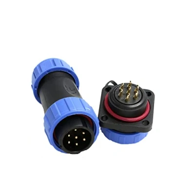 Abbildung von ZBLZGP HE21 7 Pin Aviation Connector Power Industrial Waterproof IP68 Stecker und Buchse Schraubmontage für LED Beleuchtung Equipment