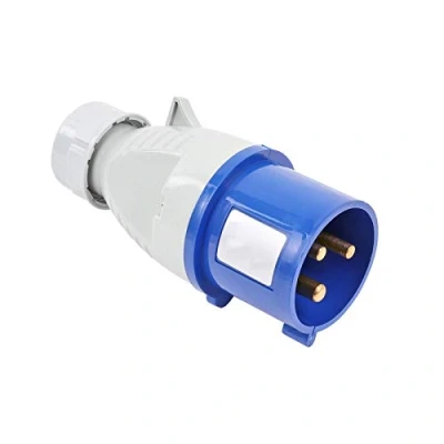 Abbildung von CEE Stecker oder Kupplung 3 Polig 240V 32A Blau IP44 (Stecker)