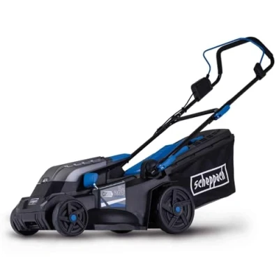 Abbildung von Scheppach Akku Rasenmäher BC MP380 X 20V Brushless Akkumäher 38cm Schnittbreite für 450 500 m2 Schnitthöhenverstellung von 2575mm 45L Korb IXES Serie Ohne &amp; Ladegerät
