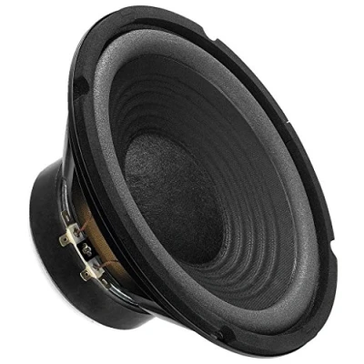 Abbildung von MONACOR SP 202E Hi Fi Tiefmitteltöner, kompaktes Bass Chassis in voller Zweiwege Tauglichkeit bietet ausgezeichnete Klangqualität, Speaker für den Selbsteinbau, Schwarz