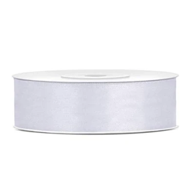Abbildung von Libetui 25 Meter Satinband weiß 25mm Schleifenband weisses Dekoband Stoffband Geschenkband Hochzeitsdeko weiße Schleife