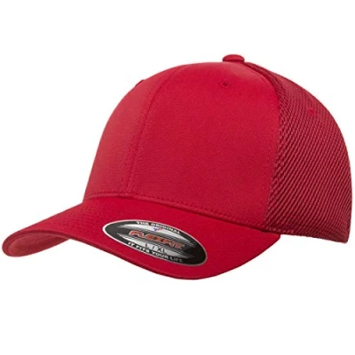 Abbildung von Flexfit Herren Ultrafibre Airmesh Fitted Cap Mütze, rot, L XL