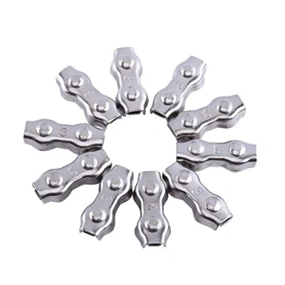 Abbildung von 10 Stück Drahtseilklemme 3mm M3 Duplex Drahtseilkabel Edelstahl Klemmschieber Klemme für Drahtkabel