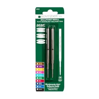 Abbildung von Monteverde Soft Kugelschreibermine (Montblanc) Medium Black 2 Pc
