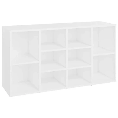 Abbildung von vidaXL Schuhbank Schuhschrank Sitzbank Schuhregal Bank Schuhaufbewahrung Schuhständer Schuhtruhe TV Schrank Weiß 103x30x54,5cm Holzwerkstoff