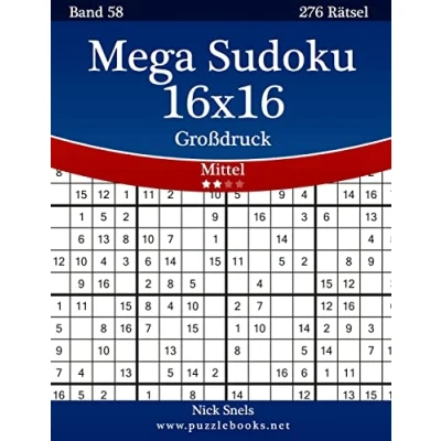 Abbildung von Mega Sudoku 16x16 Großdruck Mittel Band 58 276 Rätsel