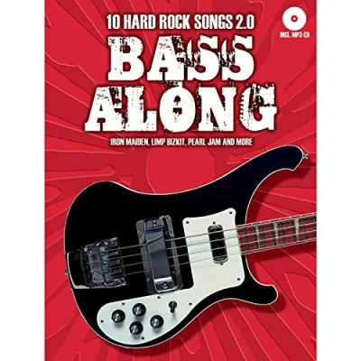 Abbildung von Bass Along 10 Hard Rock Songs 2.0 (Book &amp; CD): Songbook, Play Along, Bundle, CD für Gitarre: 2.0. Auf der CD: Playbacks als ... (mit Gesang) und Mitspielversion mit Klick