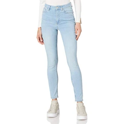 Abbildung von NA KD Damen Skinny High Waist Jeans, hellblau, 32 EU
