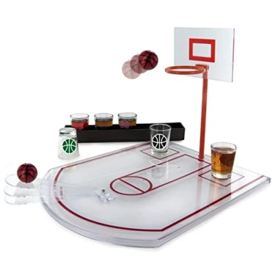 Abbildung von Mister Gadget mg3039 Trinkspiel Basket PP/Glas, Weiß, 24 x 31 22.5 cm