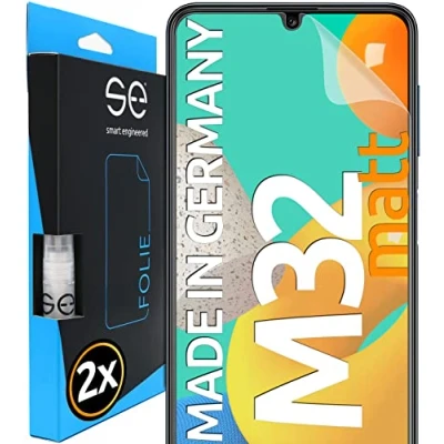 Abbildung von se® [2 Stk.] Entspiegelte 3D Schutzfolie für Samsung Galaxy M32 Full Screen, selbstheilend, HD Displayschutz Folie, Anti Kratzen, Bläschen, hüllenfreundlich, kein Schutzglas