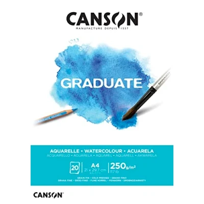 Abbildung von Canson Pad Graduate Aquarelle A4 250 g Skizzenbuch