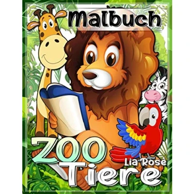 Abbildung von Zoo Tiere Malbuch: Buch Malbuch Seiten, Nationalparks Aquarell Kinder Tier Natur Niedlich