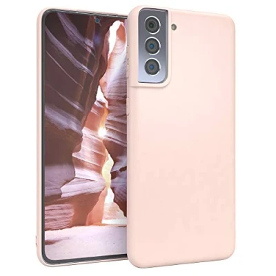 Abbildung von EAZY CASE Handyhülle Silikon mit Kameraschutz kompatibel Samsung Galaxy S21 Plus 5G in Hellrosa, Rosa, Ultra dünn, Slimcover, Silikonhülle, Hülle, Softcase, Backcover