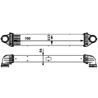 Abbildung von MAHLE ORIGINAL CI 84 000P Ladeluftkühler MERCEDES BENZ: B Klasse, A Klasse