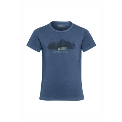 Abbildung von Jack Wolfskin Hiking Graphic Sport Tshirt für Kinder, Größe: 164, Evening sky