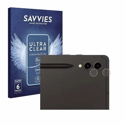 Abbildung von Savvies 6 Stück Schutzfolie für Samsung Galaxy Tab S9 Ultra WiFi (NUR Kameraschutz) Displayschutz Folie Transparent