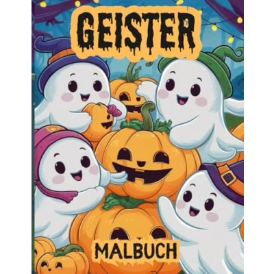 Abbildung von Geister Malbuch: 50 Malvorlagen mit vielen Arten von liebenswerten Geistern zum Stressabbau und zur Unterhaltung