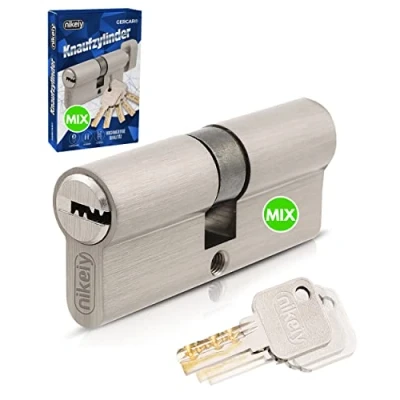 Abbildung von GERCAR Pro Schließanlage DIY MIX Profilzylinder 45/45 Schließzylinder gleichschließend nach wunsch kombinierbar Zylinderschloss 90 mm A:45 B:45 selbst zusammenstellen mit einem Schlüssel