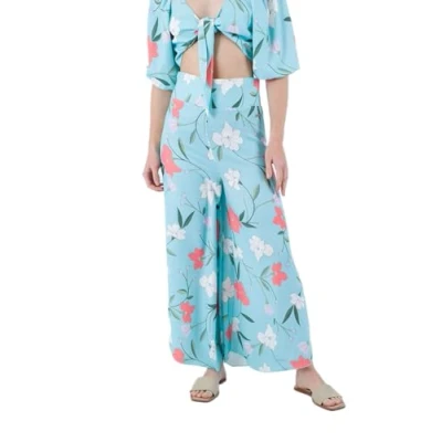 Abbildung von Hurley meta Sportswear LLC Damen Poppy Wide Leg Pant Hose, Aqua, S